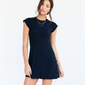 BDG Navy Blue and Black Striped Dress